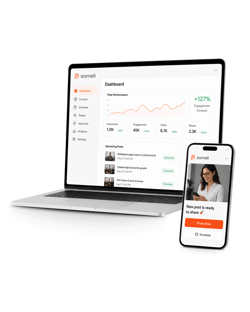 Dashboard mockup showing analytics